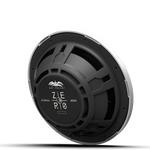 Marine audio upgrade featuring ZERO 12 4Ω subwoofer installed in boat enclosure in white