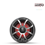 REVO Series 6.5-inch High-Output Component Style Coaxial Speakers w/ XS-Gunmetal-Stainless Steel RGB Grilles