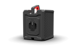 Wet Sounds Portable speaker – rugged, weatherproof wireless speaker with LED lights and pro-level audio performance, perfect for outdoor and marine use, facing back right.