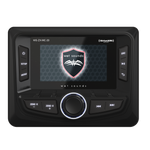 Wet Sounds WS-ZX-MC-20 marine stereo angled front view highlighting 3-zone control and TFT display - Front Perspective