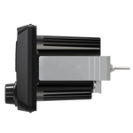 Wet Sounds WS-ZX-MC-20 marine stereo angled front view highlighting 3-zone control and TFT display - Side Perspective