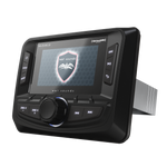 Wet Sounds WS-ZX-MC-20 marine stereo angled front view highlighting 3-zone control and TFT display - 3/4 Front Perspective