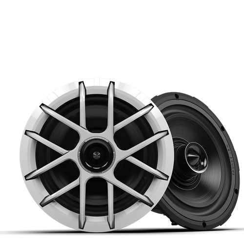 Wet Sounds ZERO 8 inch white coaxial speaker with horn loaded tweeter