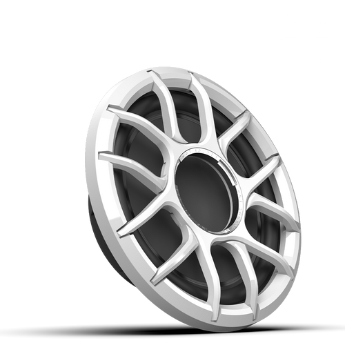 Wet Sounds ZERO 12 inch 4Ω marine subwoofer with white XZ grille sealed enclosure