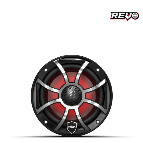 REVO Series 6.5-inch High-Output Component Style Coaxial Speakers w/ XS-Black-Stainless Steel RGB Grilles REVO Series 6.5-inch High-Output Component Style Coaxial Speakers w/ XS-Black-Stainless Steel RGB Grilles