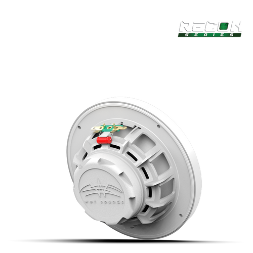 Angled view of Wet Sounds RECON 6 speaker showcasing XW-White grille styling