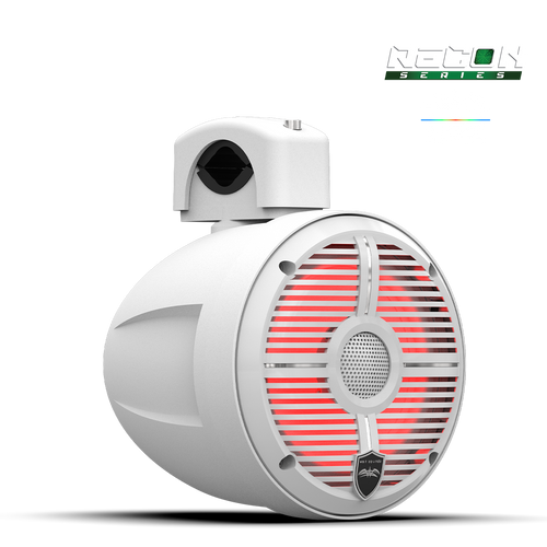 Wet Sounds™ 6.5-Inch Coaxial Tower Speakers w/ XW-White RGB Grilles - Front Right Red