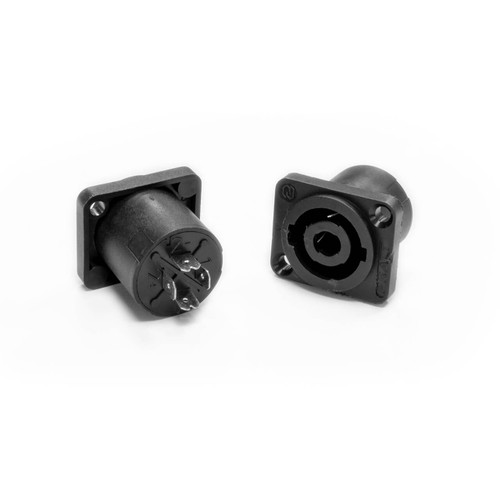Wet Sounds | Female 4 Post Speaker Quick Release Lockable Marine Loudspeaker Connector. Front & Back.