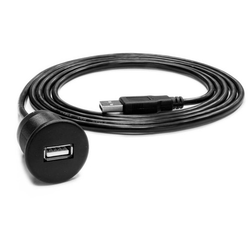 WWX-USB-FM 6FT | Flush Mount USB with 6 ft Extension Cable & Cover Front