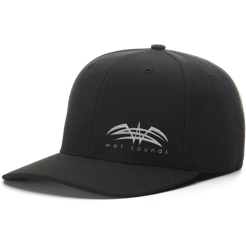 Black Flexfit 210 Flatbill Cap with Grey Logo | Wet Sounds