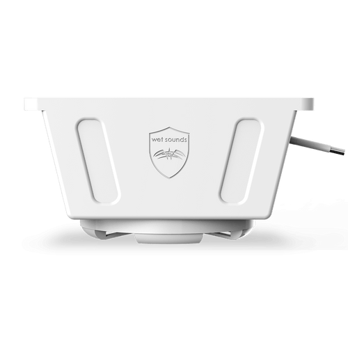 Wet Sounds | Revolution Series 5x7 HLCD With Surface Mountable Roto-Mold Enclosure + Grill - White Top View