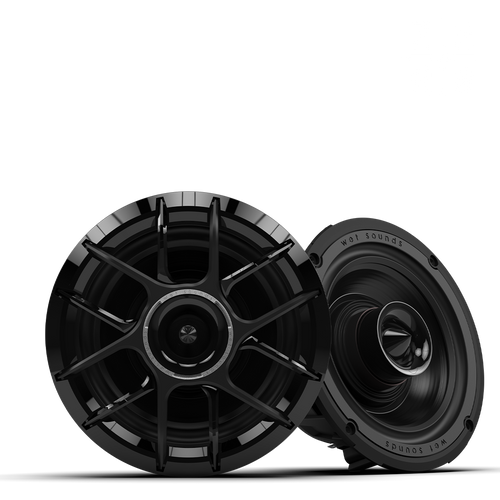 Wet Sounds ZERO 6.5 inch black coaxial speaker with horn loaded tweeter