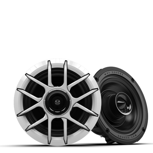 Wet Sounds ZERO 6.5 inch white coaxial speaker with horn loaded tweeter