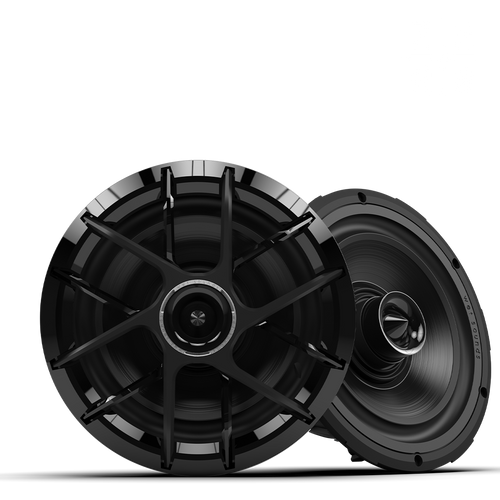 Wet Sounds ZERO 8 inch black coaxial speaker with horn loaded tweeter