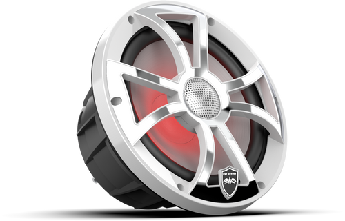 REVO 8 XS-W-SS V3 | REVO Series 8-inREVO Series 8-inch High-Output Component Style Coaxial Speakers w/ XS-White-Stainless Steel RGB Grille