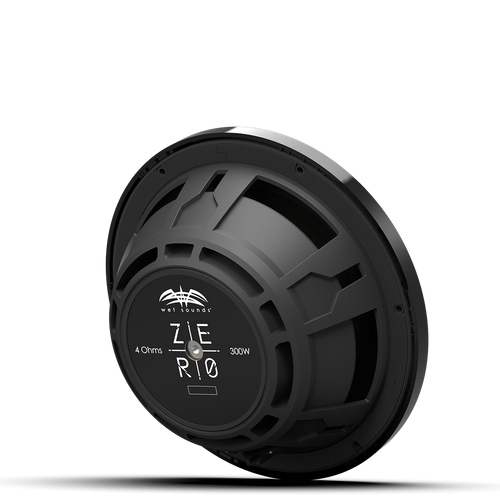 Wet Sounds Zero Series™ 10-inch 2Ω High-Output Sealed Enclosure Marine Subwoofer with Black XZ Grille