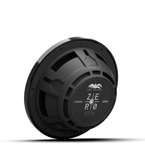 Wet Sounds Zero Series®  10-inch 2Ω High-Output Sealed Enclosure Marine Subwoofer with Black XZ Grille