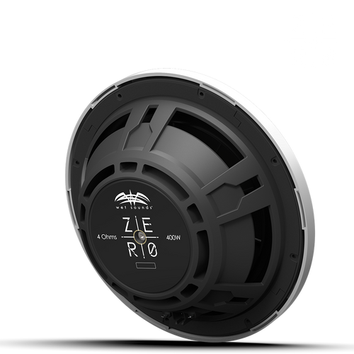 Wet Sounds Zero Series®  12-inch 2Ω High-Output Sealed Enclosure Marine Subwoofer with White XZ Grille