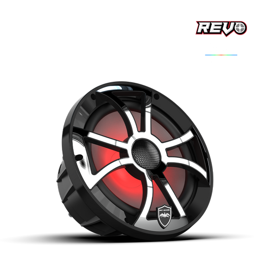 REVO Series 6.5-inch High-Output Component Style Coaxial Speakers w/ XS-Black-Stainless Steel RGB Grilles REVO Series 6.5-inch High-Output Component Style Coaxial Speakers w/ XS-Black-Stainless Steel RGB Grilles