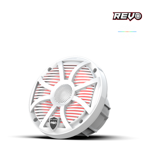 REVO 6 SW-W V3 | REVO Series 6.5-inch High-Output Component Style Coaxial Speakers w/ SW-White RGB Grilles