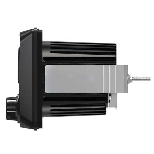 Wet Sounds WS-ZX-MC-20 marine stereo angled front view highlighting 3-zone control and TFT display - Side Perspective