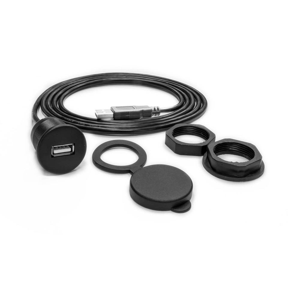 WWXUSBFM 6FT Flush Mount USB with 6 ft Extension Cable & Cover
