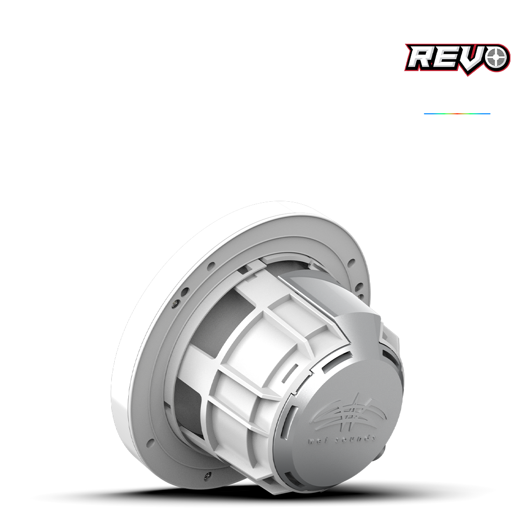 REVO 6-XSW-SS | REVO Series 6.5-inch High-Output Component Style Coaxial  Speakers w/ XS-White-Stainless Steel RGB Grilles
