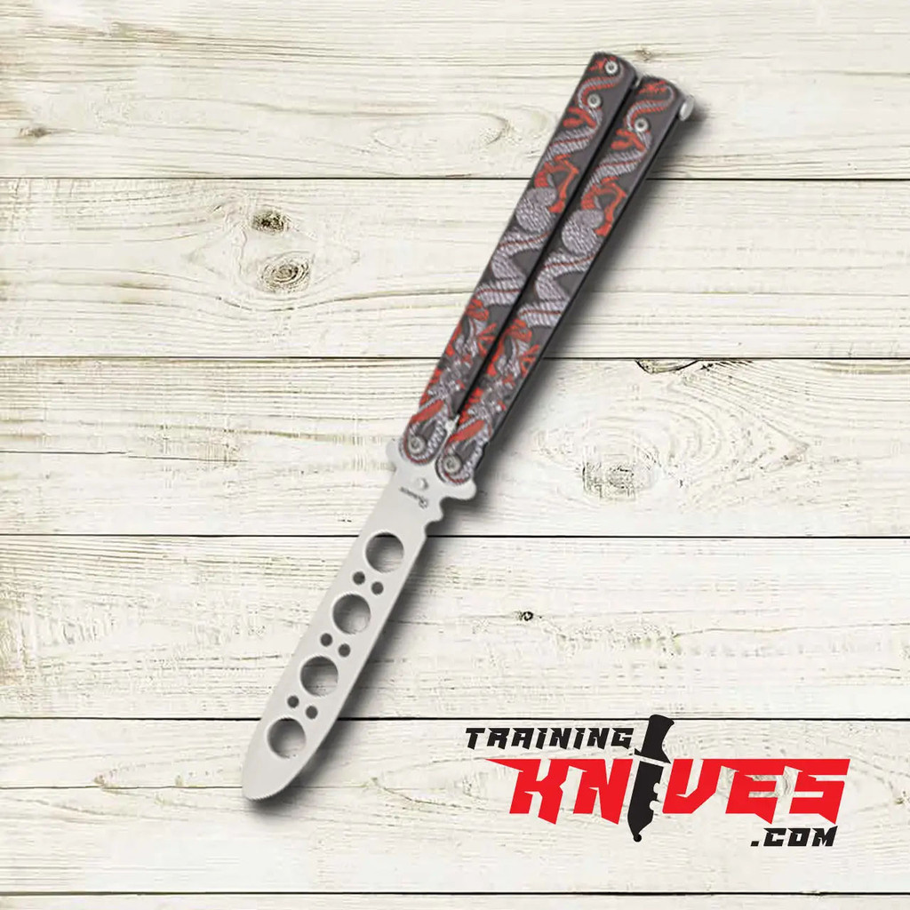 Albainox Red Snake 3Cr13Mov Balisong Butterfly Trainer