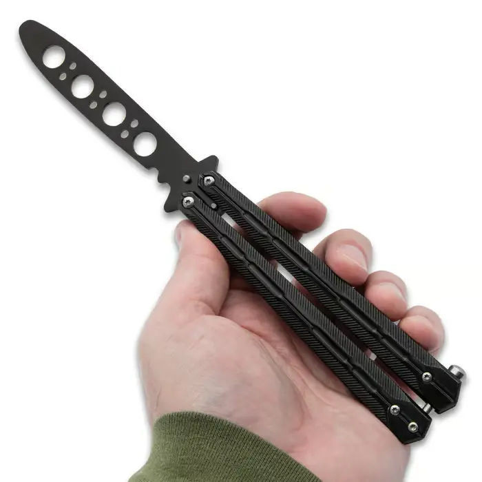 K Exclusive Black Balisong Butterfly Trainer BK6138 | Training Knives