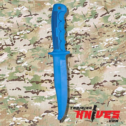 Hero View of the Fab Defense TKN Blue Rubber Commando Training Knife SKU: fx-tknblue Hero View of the Fab Defense TKN Blue Rubber Commando Training Knife SKU: fx-tknblue