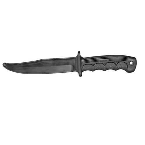 Fab Defense TKN black rubber commando training knife pointed to the left