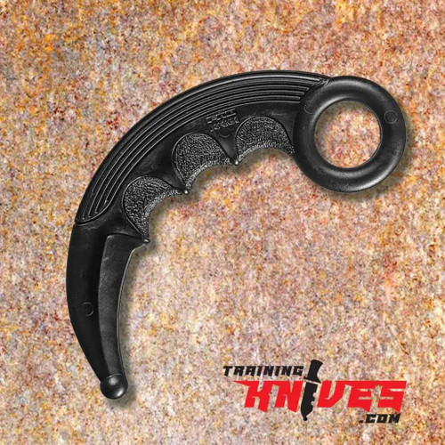 Fab Defense black polymer karambit training knife with curved trainer blade