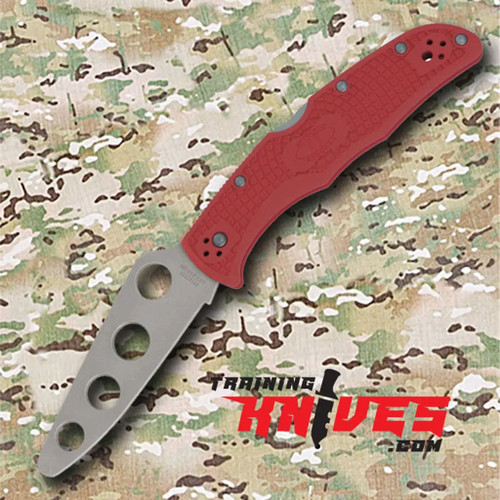 Hero View of the Spyderco Endura 4 Lockback Aus-6 Red FRN Handle Military Folding Trainer SC10TR Hero View of the Spyderco Endura 4 Lockback Aus-6 Red FRN Handle Military Folding Trainer SC10TR