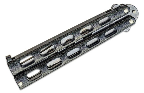 Bear & Son Galaxy Stainless Steel Butterfly Trainer closed showing folded handles