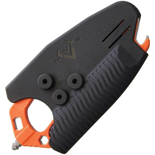 V Nives C.R.A.B Orange Multi Rescue Tool inside black Kydex belt sheath