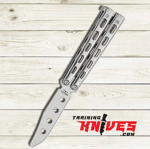 Bear & Son Mirror Finish Butterfly Trainer shown open