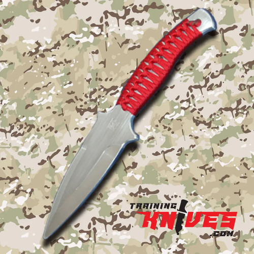 KEK Aluminum Black Raven Operator Military Trainer R01 full aluminum military training knife with paracord wrapped handle