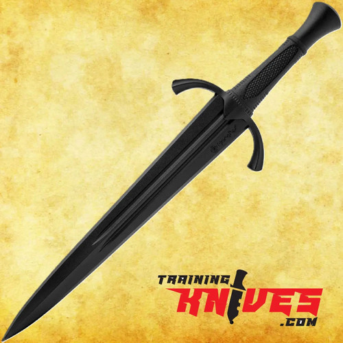 United Cutlery Honshu Arming Polypropylene Dagger Training Knife shown with black polypropylene blade and textured grip handle