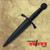 Cold Steel Santoprene Black Medieval Dagger Trainer shown with black Santoprene training blade and matching handle