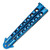 Black Legion Blue Titanium Balisong Butterfly Trainer shown closed with blue titanium handles and latch visible