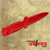 K25 contact red rubber tanto dagger trainer handle close-up with blade pointing away