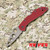 Spyderco Delica 4 Lockback AUS-6 Red FRN Handle Military Folding Trainer open showing blade and handle