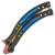Rainbow Stainless Steel Butterfly Balisong Trainer closed showing folded handles