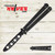 Open and closed K Exclusive Black Balisong Butterfly Trainer (BK6138) showing full trainer design