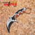 Albainox stainless steel folding karambit trainer open with rubber grip handle