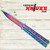Hero – Rainbow 440 Steel Spear Point Balisong Butterfly Trainer shown fully open with unsharpened spear point blade and rainbow stainless steel skeletonized handles