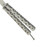 Close-up of Chrome 440 Steel Balisong Trainer chrome stainless steel skeletonized handle detailing