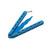 Blue 440 Steel Kriss Balisong Butterfly Trainer partially closed with blade partially visible between blue stainless steel handles Blue 440 Steel Kriss Balisong Butterfly Trainer partially closed with blade partially visible between blue stainless steel handles