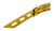 Gold 440 Steel Aluminum Tanto Practice Butterfly Balisong Trainer KA1044GD — front view of unsharpened blade