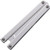 Squid Industries Squiddy Al 6061 Silver Balisong Butterfly Trainer shown closed with silver aluminum handles in latch-less design